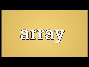 Array Meaning