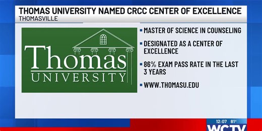 Graduate rehabilitation counseling program at Thomas University named Center of Excellence by CRCC
