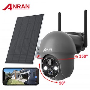 ANRAN Wireless Solar Security Camera Outdoor with 360° View, 2K Outdoor Security Camera with Smart Siren, Spotlights, Color Night Vision, PIR Human Detection, Pan Tilt Control, 2-Way Talk - Walmart.com