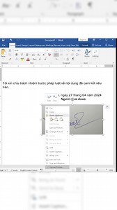 Chèn chữ ký tay word #tinhoc #tinhocvanphong #sachword | Tin học độc lạ