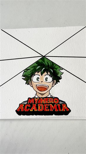 Painting Deku from My Hero Academia 🫰 Who should I paint next? #anime #myheroacademia #art #sketch