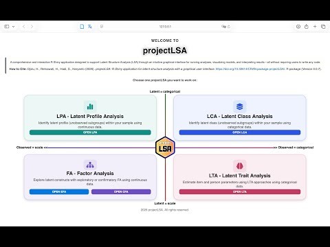 How to Install and Use projectLSA: A Quick Start Guide