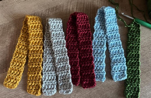 Set of 5 Mini Scarf for Dolls | Mini Scarves for Art Projects | Mini Scarf Crochet | Mini Scarf for Small Toy | Doll Accessories - Etsy