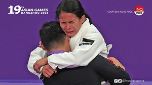 Despite running a high fever in the past three days, two-time world champion Meggie Ochoa struck gold in the jiu-jitsu women’s -48kg, giving the Philippines its second gold medal in the 19th Asian Games. READ: https://sports.inquirer.net/532593/meggie-ochoa-wins-philippines-second-asian-games-gold | Inquirer Sports