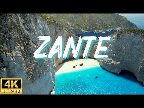 Zante - 🇬🇷 Soar over Navagio (Shipwreck) Beach, the Blue Caves, and the Turtle Island in 4K