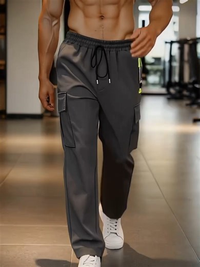 Men's Solid Color Cargo Pants | Amazing deal get now for cheap!🔥#mensfashion #spring #tiktokshop #cargotrousers