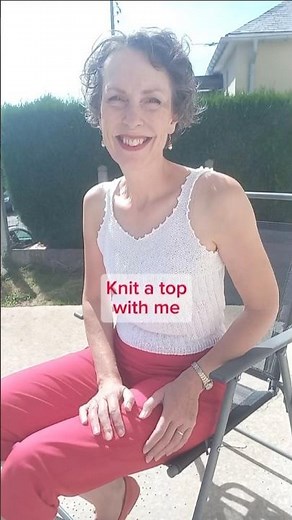 Quick Knit Vintage Summer Vest Top with Picot Edge