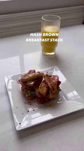 7K views · 43 reactions | Hash Brown Brunch Stack - Recipe 肋 hash...