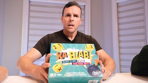 We love Ka-Blab! and we're sure your family will as well! It's a hilariously fun category game where you must blurt things out before the time runs out. You'll want to Ka-Blab again and again! @Hasbro Gaming #ad | Eh Bee Family