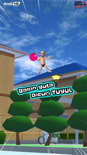 A bald ghost takes Yuta's balloon, guys 😂 #sakuraschoolsimulator #comedy #ghost