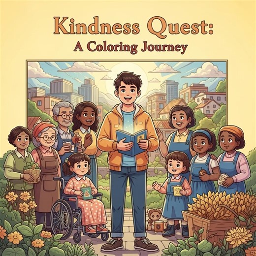 Printable Kindness Coloring Book for Kids 5–9 | Story-based Coloring Pages PDF A4 - Etsy