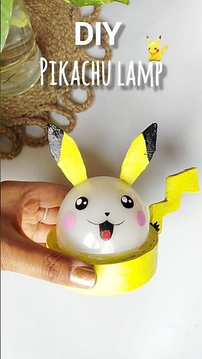 DIY Pikachu Lamp 😍 | Easy Night Lamp at Home ⚡ | Pokémon Craft