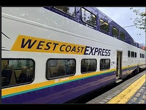 West Coast Express Train railway in Downtown Vancouver