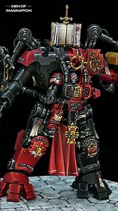 Heavy armor in ceremonial colors.