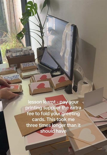 Your next greeting card order is personally folded by yours truly 💅🏻 #business #lessons #lessonlearnt