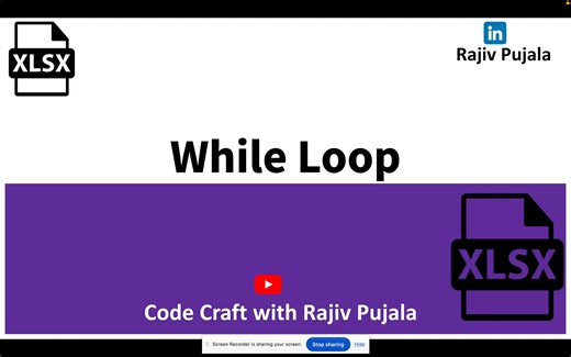 24 While Loop in Excel using Macros VBA