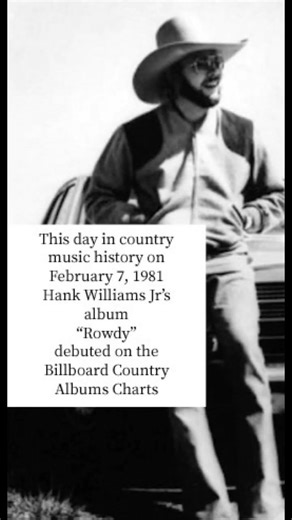 This day in country music history on 2/7/1981 Hank Williams Jr hit the charts #countrymusic #hank