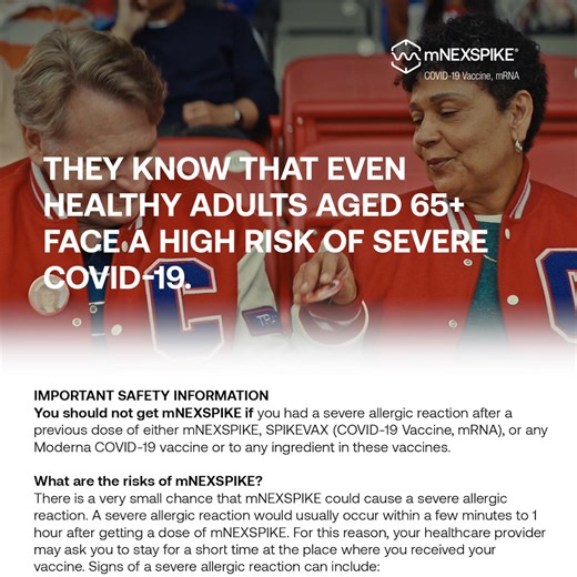 mNEXSPIKE (COVID-19 Vaccine, mRNA) by Modema is now available. Ask your pharmacist about mNEXSPIKE today. Prescribing information: http://www.mnexspike.com/pi | Walmart