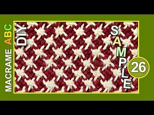 Macrame ABC - pattern sample #26 with Stars
