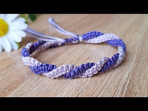 Braided Square Knot Bracelet Tutorial | DIY Macrame Bracelet