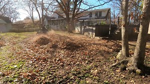 Easy leaf clean up - cleaning up leaves with a mower - lawn mowing leaf clean up | Lawn Care Juggernaut