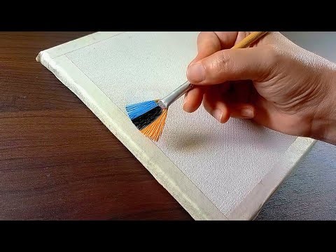 Easy way to Paint a Silent Lake at Sunset ASMR ❄️ / Acrylic Landscape Tutorial / DEMO #279