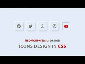 Neomorphism UI Design In CSS | Social Media Icons Design Using HTML And CSS