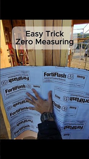 Easy time saving trick😮‍💨 #constructionhacks #flashingtrick #shorts