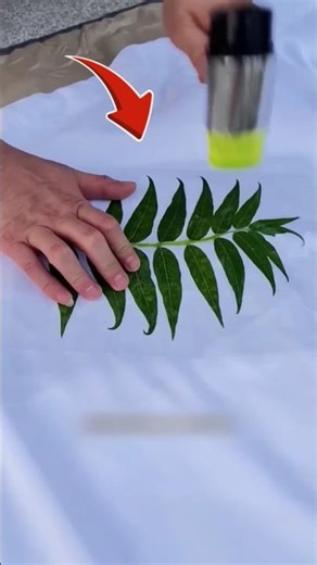 Printing Leaf Designs on Sheets Using Real Leaves