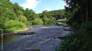 Symonds Yat East, River Wye Valley, Slow pan.