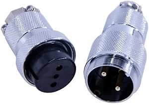 Amazon.com: GX30-2 Pin Docking Cable Plug Male and Female Circular Aviation Connector 2sets : Electronics