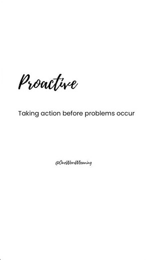 Proactive - The Meaning You Needed Today | One Word Meaning | #youtube #learning #daily #shorts