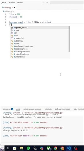 Phyton But One Reminder 😉 #python #programming #code #software #yazılım #shorts #edit