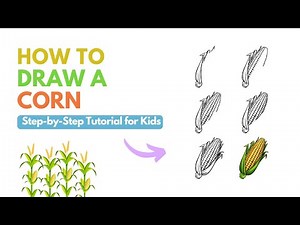 🌽 How to Draw Corn – Easy Step-by-Step Tutorial for Beginners! 🎨