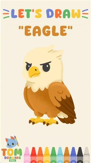 How to Draw an Eagle for Kids – Easy Tutorial #drawingforkids #howtodraw #learning