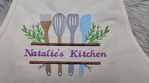 Personalized Embroidered Apron: Custom Name or Text Gift - Etsy