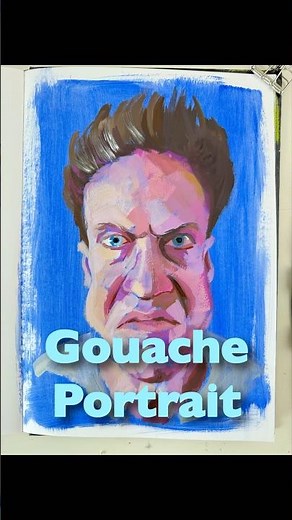 Watch This Portrait Come Alive With Gouache Paint!