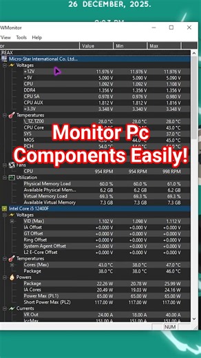 Monitor Your PC Components in Seconds 🔥 | HWMonitor #foryou #windows #pctips