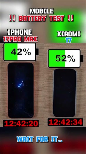 ⚡☠️ IPHONE 17PRO MAX VS XIAOMI 17 BATTERY TEST!!🔥