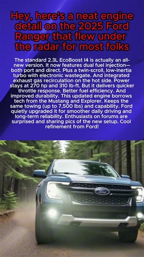 Hey, here's a neat engine detail on the 2025 Ford