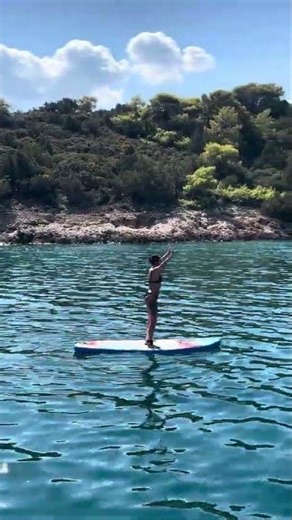 SUP Yoga, Greek Islands, Med Sun Yachts from Nadine T. 🇬🇷