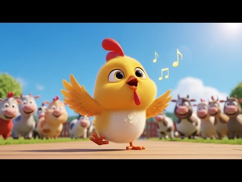 This Little Chicken Starts Singing and Everyone Joins 🐔🎵 So Happy!