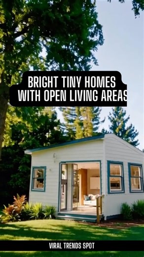 Bright Tiny Homes With Open Living Areas Concept