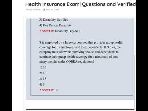 Health Insurance Exam1