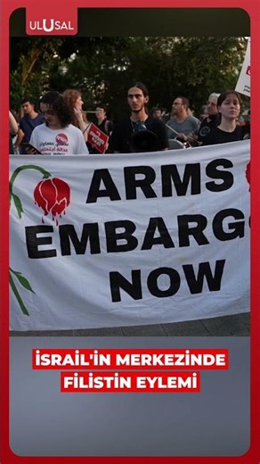 İsrail'in Başkenti Tel Aviv'de Filistin için eylem yapıldı #shorts #israil #filistin