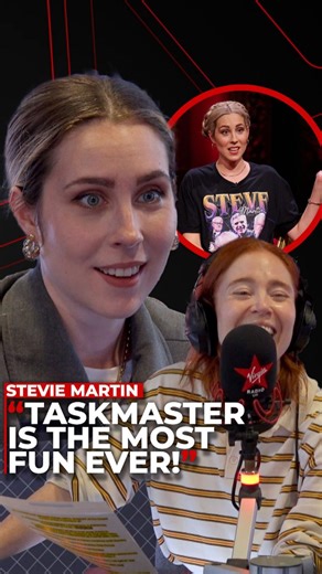 Stevie Martin on Taskmaster was so funny ♥️🤣👏 Watch the full interview from the Ryan Tubridy Show with Angela Scanlon all about Stevie's tour 'Clout' on our YouTube channel 📺 | Virgin Radio UK