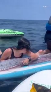 Kayakers and snorkelers exploring the Southern California coast spotted an extremely rare oarfish, nicknamed a "doomsday fish" since they are seen in some parts of the world as harbingers of imminent disasters. https://cbsn.ws/3SPsjT7 | CBS News
