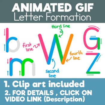 Animated Letter Formation GIFs | Digital Handwriting Practice | Google Slides &