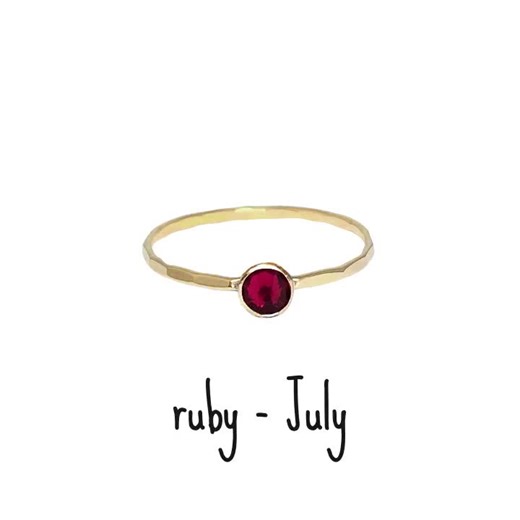 Fully Personalizable Crystal Stacking Ring – Choose Your Birthstone and Metal - Etsy