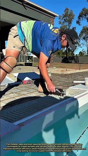 Pool Coping Installation That Looks PERFECT! 🔥 Concrete Edge Finishing Hack